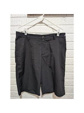 Adidas Men's Black Solid Mid-Rise Polyester Adizero Golf Shorts Size 34